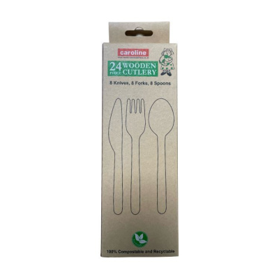 (image for) Caroline Wooden Cutlery 24S