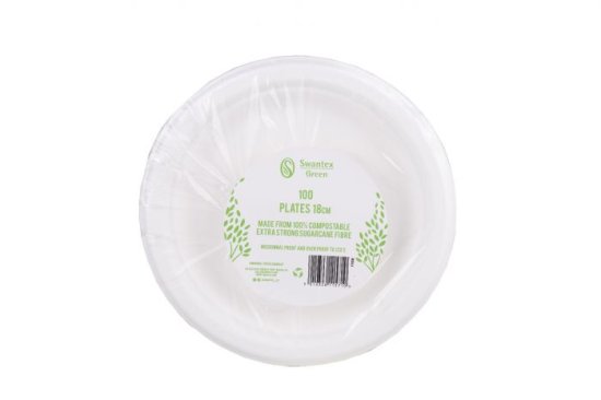 (image for) Swantex Bagasse Plate 100S- 9""