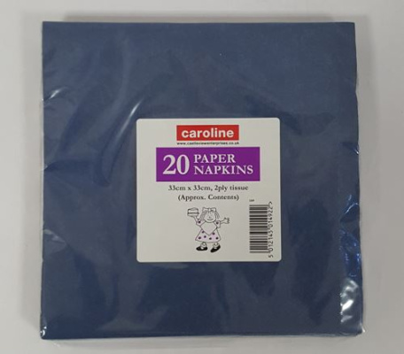 (image for) Caroline 2ply Dark Blue Napkins 20S- 33CM