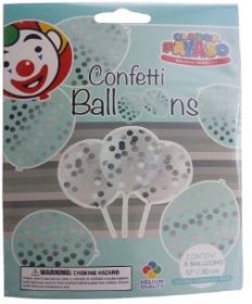 (image for) BALLOON WITH SILVER CONFETTI