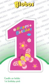 (image for) B/DAY CANDLE '1' PINK