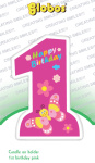 (image for) B/DAY CANDLE '1' PINK