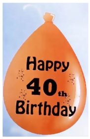 (image for) FANT BALLOON B/DAY AGE 40 ASST