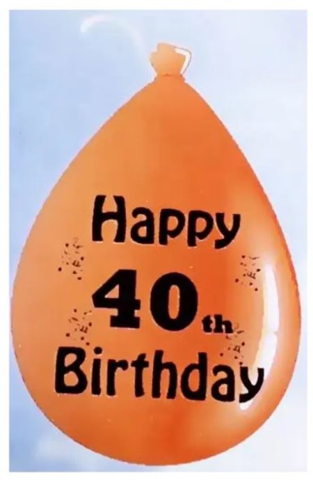 (image for) FANT BALLOON B/DAY AGE 40 ASST