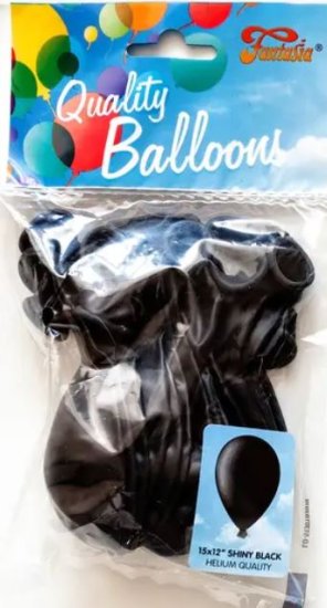(image for) BALLOON SHINY BLACK 12"