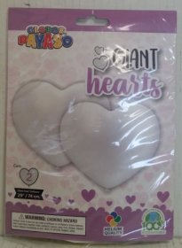 (image for) VAL GIANT HEARTS BALLOON WHITE