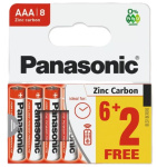(image for) PANASONIC ZINC CARBON AAA 6+2