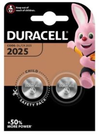 (image for) DURACELL CR2025 LITHIUM BATPK2