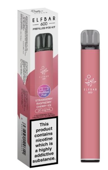 (image for) ELFBAR600 KIT STRAW/RASP/CHER