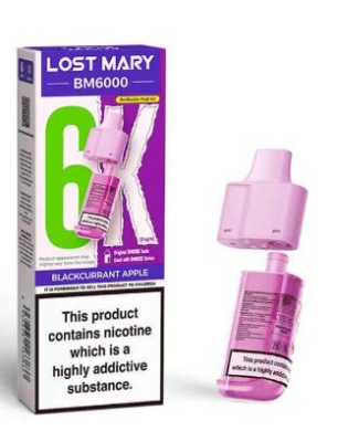 (image for) LOSTMARY BM6000 POD BLACK APPL - 20ML 