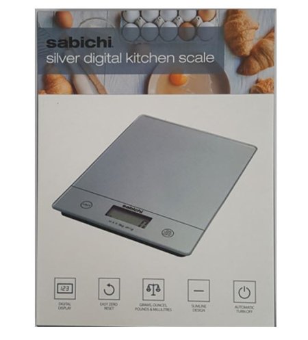 (image for) SABICHI DIGI KITCHEN SCALE SIL
