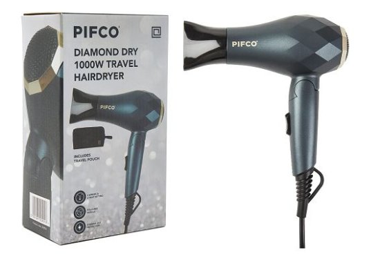 (image for) PIFCO HAIR DRYER+TRAVEL POUCH