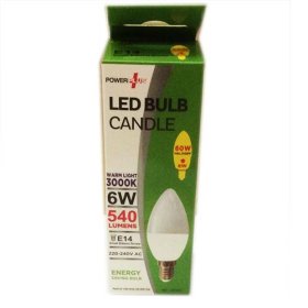 (image for) POWER PLUS LED CANDLE WARM LIGHT 6W - 504 LUMENS