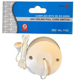 (image for) POWER PLUS CEILING PULL CORD SWITCH - 6AX