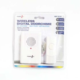 (image for) POWER PLUS WIRELESS DIGITAL DOORCHIME - 50M RANGE