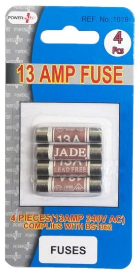 (image for) POWER PLUS FUSES 4PCS - 13AMP