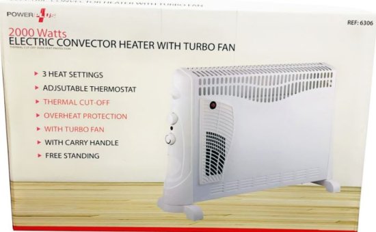 (image for) POWER PLUS CONVECTOR HEATER WITH TURBO FAN - 2KW