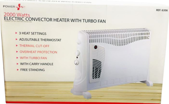 (image for) POWER PLUS CONVECTOR HEATER WITH TURBO FAN - 2KW