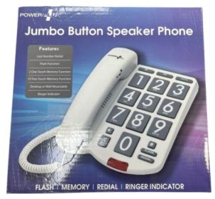 (image for) POWER PLUS JUMBO BUTTON SPEAKER PHONE - FLASH/MEMORY/REDIAL/ RINGER INDICATOR