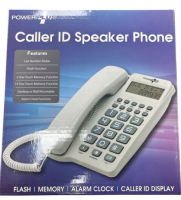 (image for) POWER PLUS CALLER ID SPEAKER PHONE - FLASH/MEMORY/ALARM CLOAK/CALLER ID DISPLAY