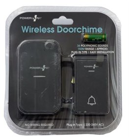 (image for) POWER PLUS WIRELESS DOORCHIME - PLUG IN TYPE - BLACK - 220V