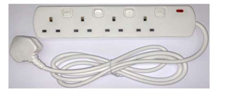 (image for) POWER PLUS 4 WAY EXTENSION LEAD WITH NEON INDICATOR - 2M