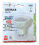(image for) POWER+ LED BULB GU10 5W DAY LIGHT - 420LUMENS