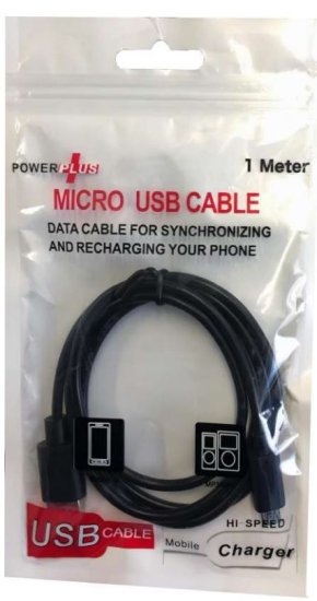 (image for) POWER PLUS MICRO USB CABLE - SYNC & RECHARGE - 1M