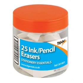 (image for) Tiger Pencil Erasers In Tub- STD