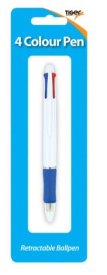 (image for) Tiger 4 Colour Click Pen - STD