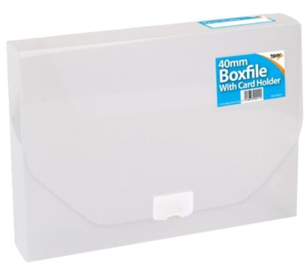 (image for) TIGER BOX FILE WITH CARD HOLDER CLEAR - A4