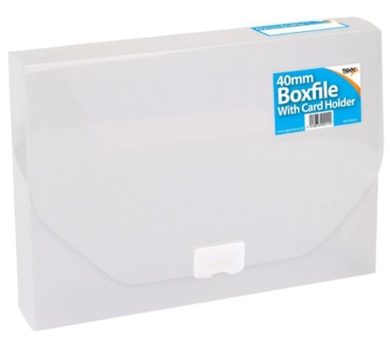 (image for) TIGER BOX FILE WITH CARD HOLDER CLEAR - A4