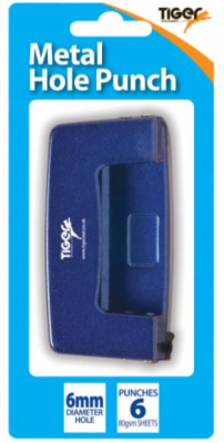 (image for) Tiger Metal 2 Hole Punch Assorted Small - 6MM