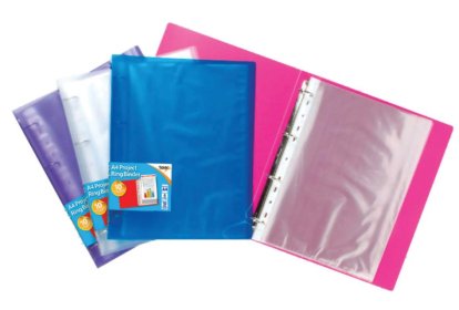 (image for) Tiger Slim 4 RingBinder Clearview Assorted - A4