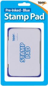 (image for) Tiger Stamp Pad Blue Pre-Inked - STD