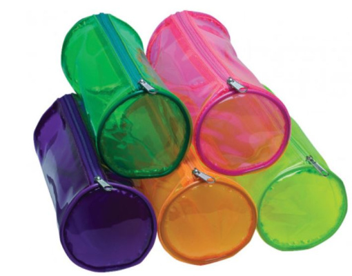 (image for) TIGER PENCIL CASE CLEAR ASSORTED - A4