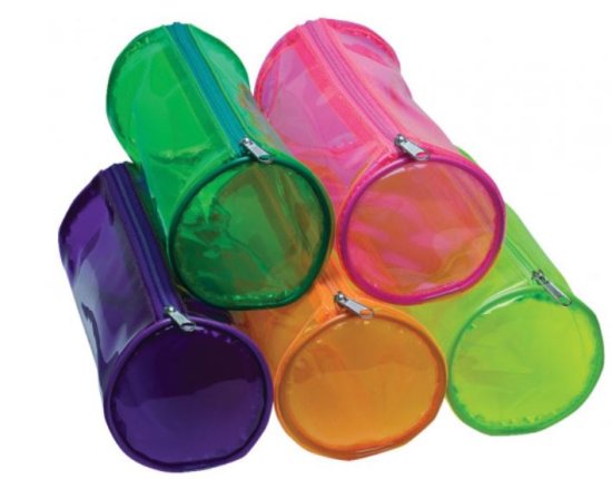 (image for) TIGER PENCIL CASE CLEAR ASSORTED - A4