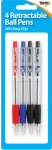 (image for) TIGER BALL PENS RETRACTABLE ASSORTED - 4S