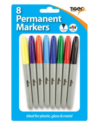 (image for) TIGER PERMANENT MARKER ASSORTED - 8S