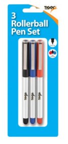 (image for) Tiger Rollerball pen set Assorted- 3S