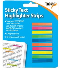 (image for) TIGER STICKY TEXT HIGHLIGHTER - 5 COLOUR