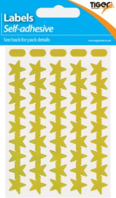 (image for) TIGER LABELS GOLD STAR SELF ADHESIVE - STD