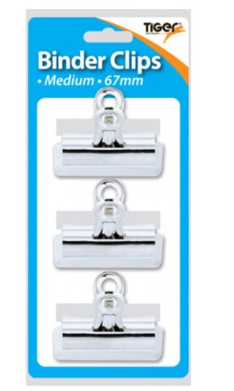 (image for) TIGER BINDER CLIPS MEDIUM 3S