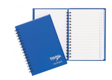 (image for) Tiger A6 Twin Wire Indexed Notebook Blue 72Sheets- A6