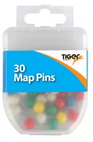 (image for) Tiger Map Pins Coloured- 30S