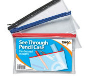 (image for) Tiger Flat Pencil Case Clear- Small