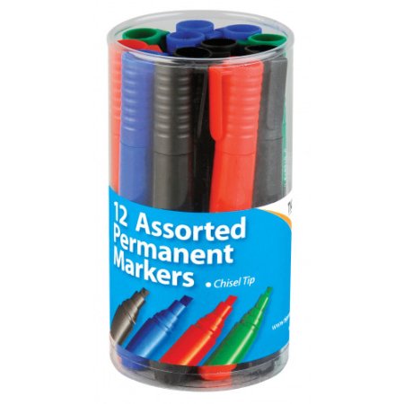 (image for) Tiger Permanent Markers In Tub Assorted- STD