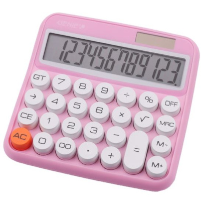 (image for) GENIE DESKTOP CALCULATOR PINK