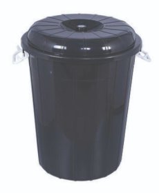 (image for) TURKISH BIN & LID BLACK