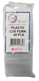 (image for) PLASTIC LUX FORK CLEAR